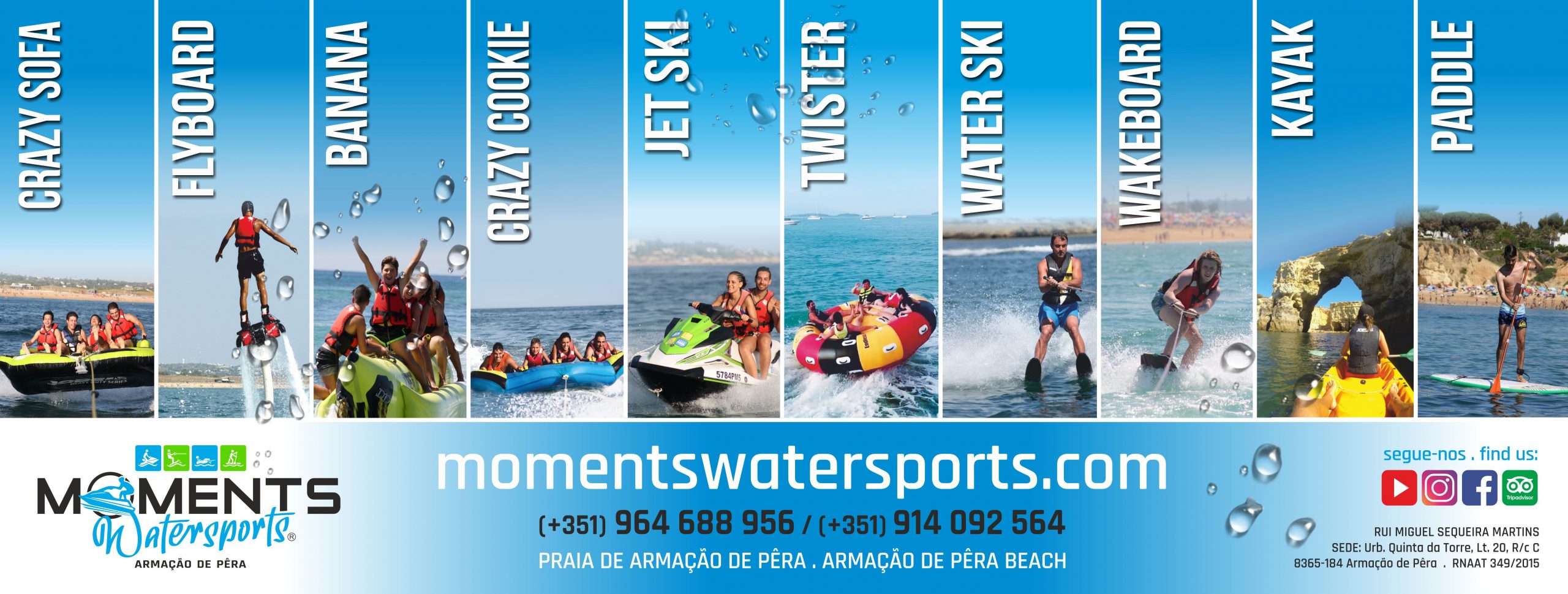 moments water sports banner