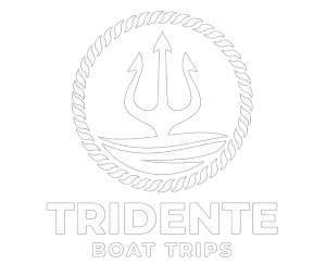 The logo for tridente boat trips.